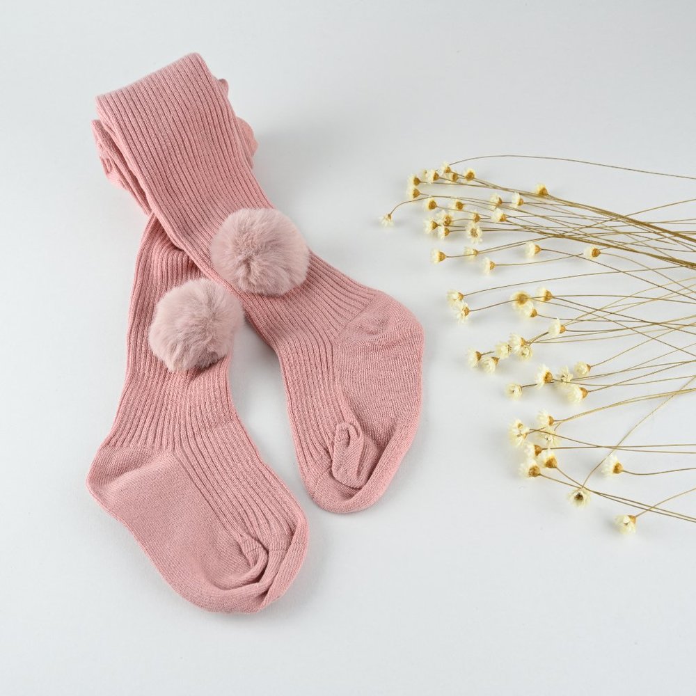 Ribbed Cotton Tights